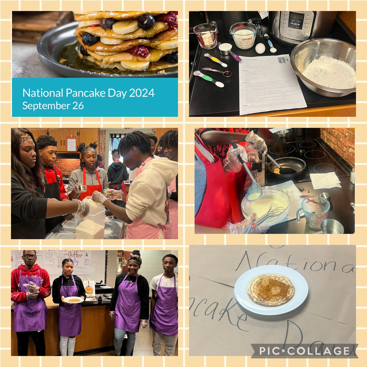LaKeya Colston (@lcolston1) on Twitter photo Happy National Pancake Day! A perfect day to make homemade pancakes. My classes did great understanding mise en place, liquid & dry measuring, the importance of following a recipe in most cases, and communication. I was very proud of the results! <a href="/JEFCOCareerTech/">JEFCOED Career Tech</a> <a href="/pghs_spartans/">Pleasant Grove High</a> Happy National Pancake Day! A perfect day to make homemade pancakes. My classes did great understanding mise en place, liquid & dry measuring, the importance of following a recipe in most cases, and communication. I was very proud of the results! <a href="/JEFCOCareerTech/">JEFCOED Career Tech</a> <a href="/pghs_spartans/">Pleasant Grove High</a>