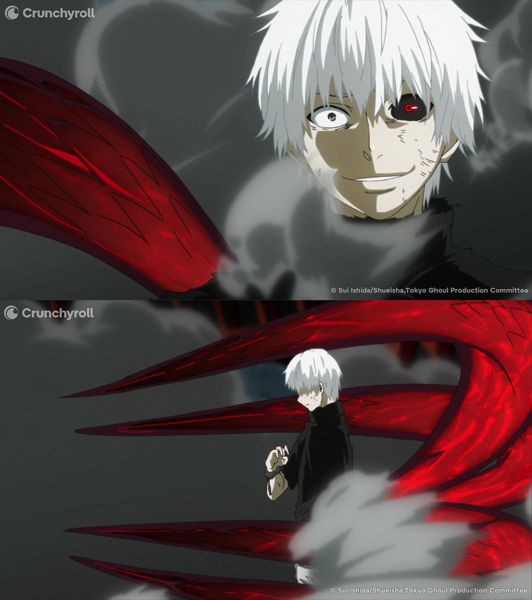 Crunchyroll's tweet photo. Kaneki's wrath 😤 https://t.co/hYmWK5OJNx