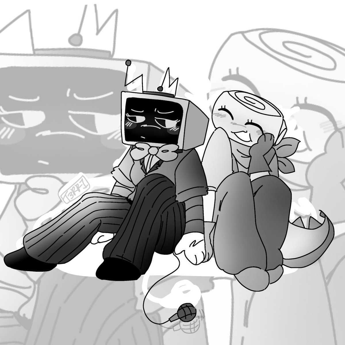 T3RR1b's tweet photo. Hey twitter i like these two too. 

#Dandysworld #shellvision

I couldn’t decide if i liked the colored or not so today u guys get both (i will draw them more.) https://t.co/Cdoe4drTub