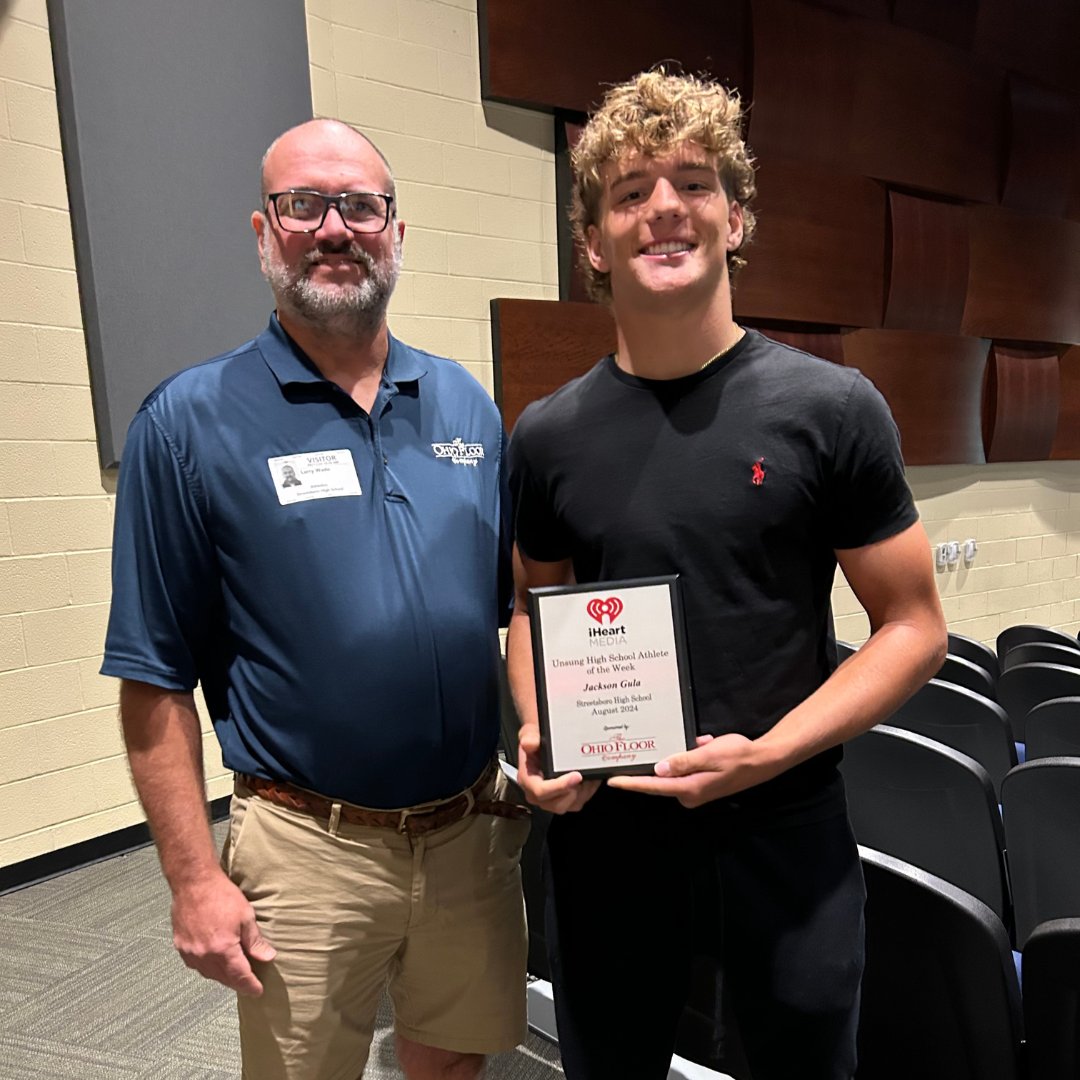 Last week's iHeart Media Unsung High School Athlete of the Week was awarded to Streetsboro High School's Jackson Gula! Jackson is a senior and has been a starter on the Varsity football team since his freshman year.

<a href="/1RocketAD1/">1RocketAD</a>