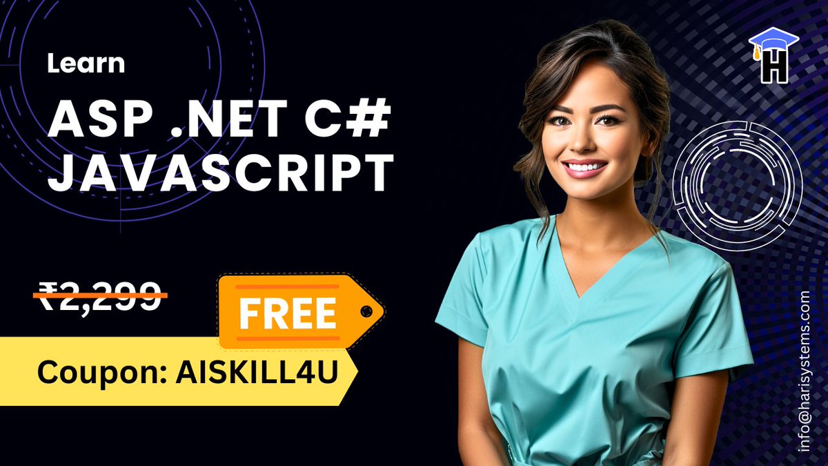 metlasudha's tweet image. Asp .Net C# Programming with JS and HTML: Beginner to Expert
udemy.com/course/html-ja…
#coremvc #aspnet #chatgpt #SkillUp #LearnFromHome #programming #development #udemy #udemycoupon #elearning #edtech #usa #uk #ai #free #inspire #harisystems