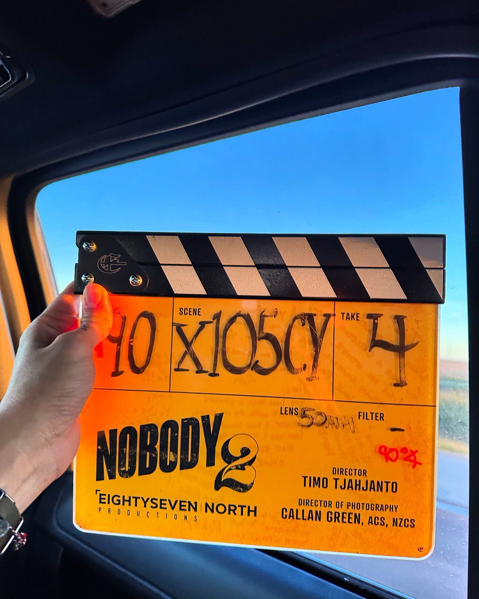 DiscussingFilm's tweet photo. ‘NOBODY 2’ has wrapped filming.

In theaters on August 15, 2025. https://t.co/ZFAUpszrjQ