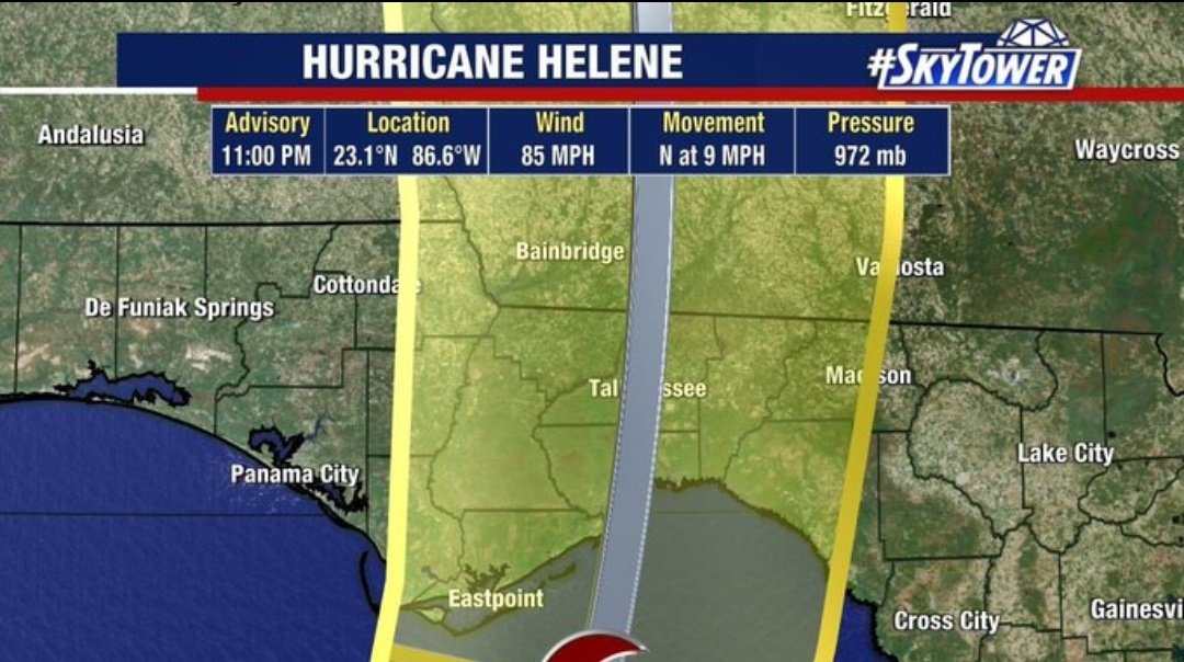 This hurricane is gonna take out Tallahassee. All because that guy won’t eat dog shit out of a red Solo cup. #HurricaneHelen #FSU