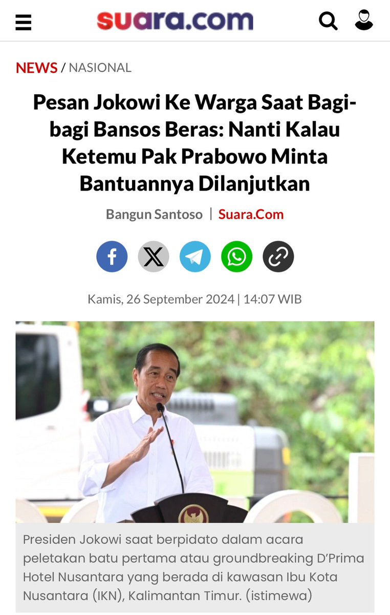 Percaya, KompakTANGGUH PRABOWOJKW mampu menciptakan kebersamaan untuk mengurangi kesulitan dgn membuat kesempatan kerja.

GAKberguna SEBARKebencian