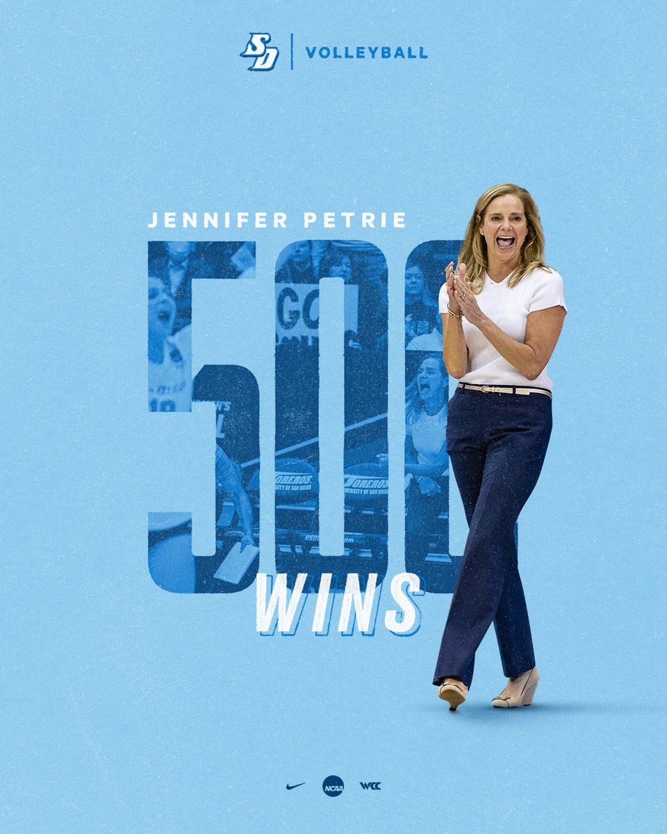 USDVolleyball's tweet photo. A milestone 26 years in the making.

Congratulations, Coach Petrie!

#GoToreros https://t.co/qyFHCaMNGV