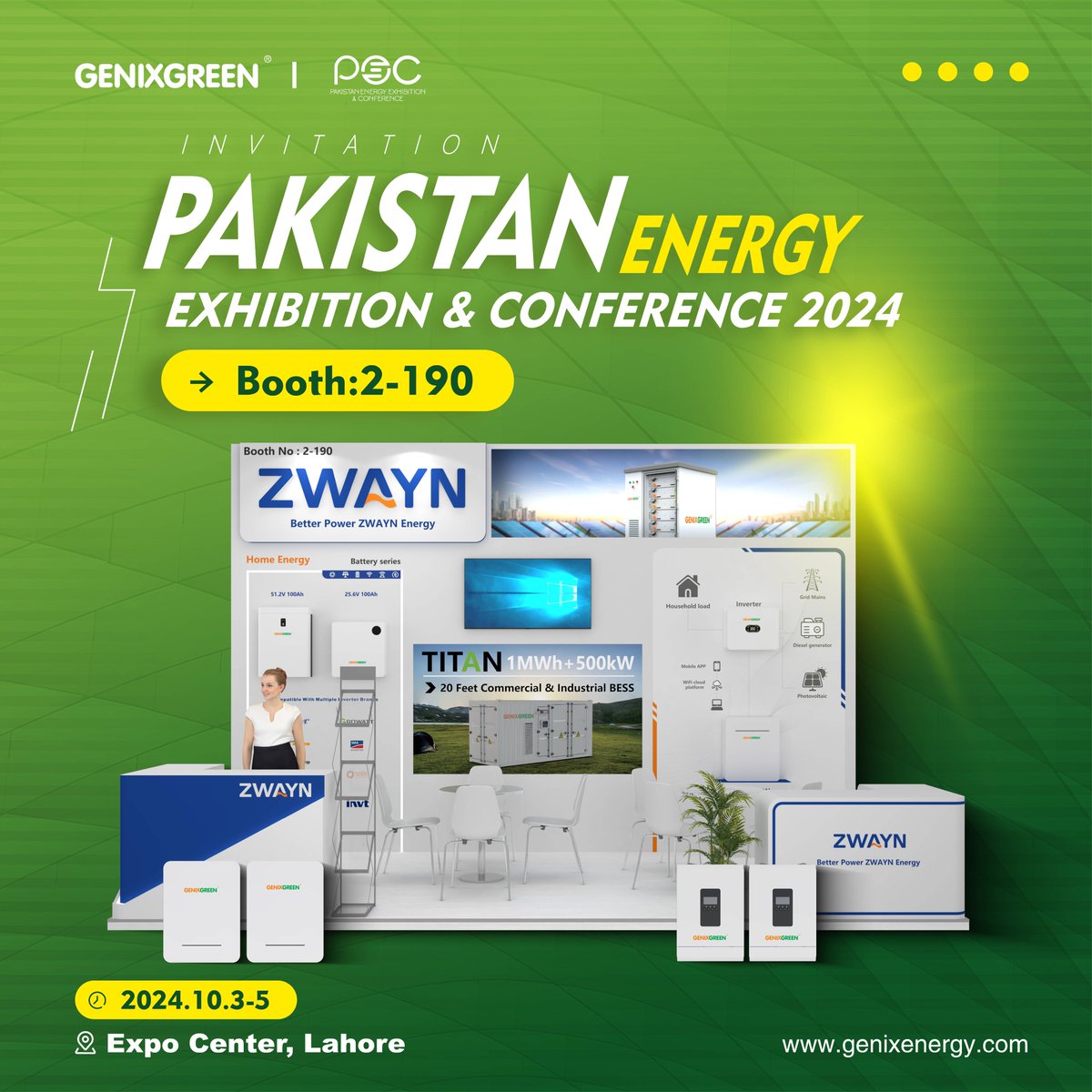 zwayn70406's tweet photo. 😎Remember to see our products in action and understand how they can transform your #EnergyUsage. #GENIXGREEN team will be on hand to answer all your questions and help you find the perfect solution for your needs.
#2024Pakistanenergyexhibition #2024Pakistanenergy #sustainability https://t.co/zsBj4QvHf0