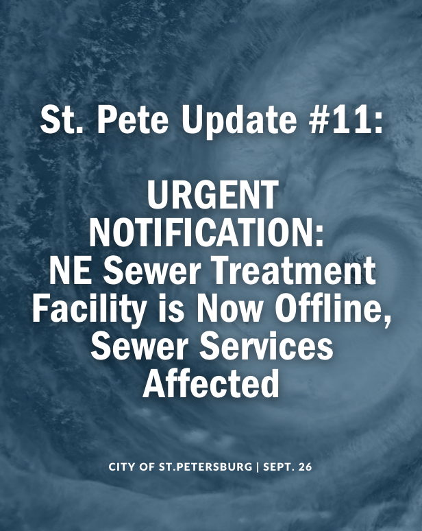 URGENT NOTIFICATION - please read through the below link thoroughly, St. Pete.

Video coming soon to explain what to do / not do if you're impacted.

stpete.org/news_detail_T3…