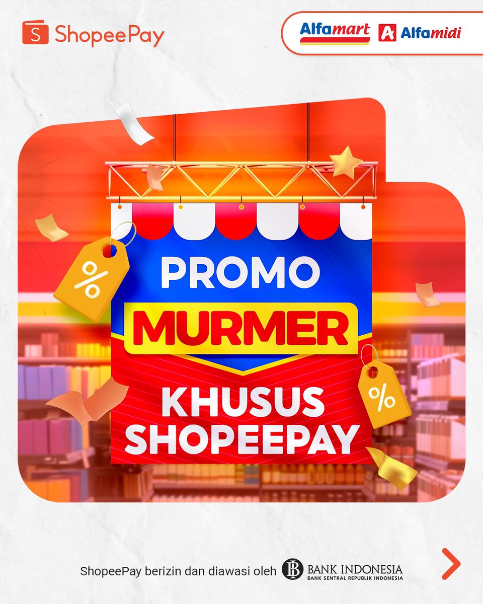 ShopeePay_ID's tweet photo. Selangkah menuju Alfamart dan Alfamidi, bisa dapet promo MURMER s/d 11RB!
Yuk, langsung serbu aja produk pilihan dan dapatkan diskonnya~~
#ShopeePay #PromoShopeePay https://t.co/EyCtiBkA9Z