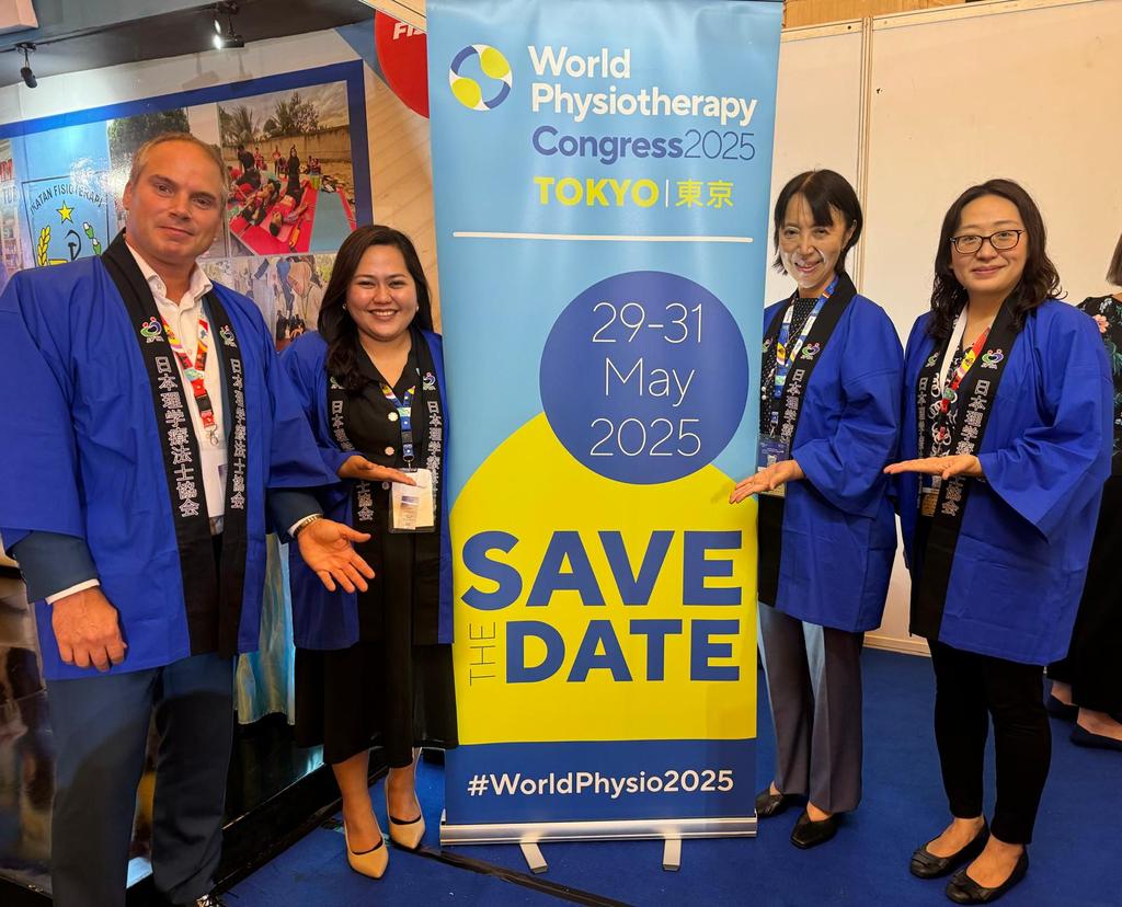 If you are in Bali, please do not forget to visit the #WorldPhysio2025 booth in the ongoing World Physiotherapy
Asia Western Pacific Regional Congress. 

Registration for the Congress in Tokyo is open! Join 5000 global physiotherapist in Tokyo next year!
wp2025.world.physio/register/#