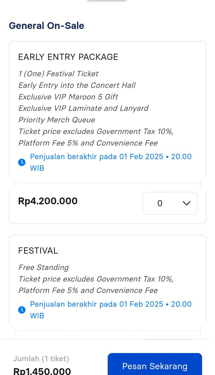 yang mau tiket maroon 5 udah di dalem nih fee 100k/tix pake data sendiri yaa