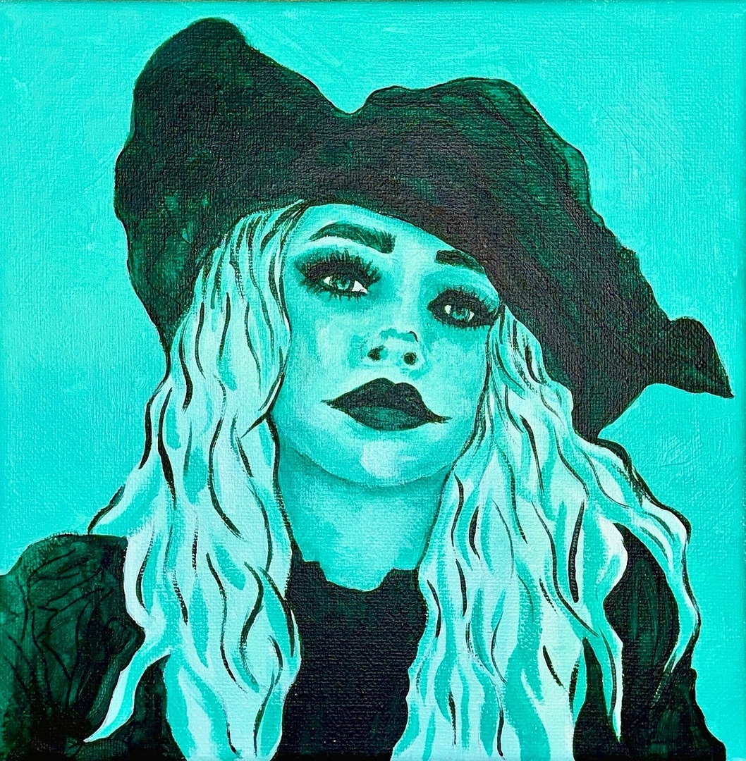 I’m not sure if she’s done yet—I’m pretty happy with it but there are a few nits I’m tempted to pick.

#acrylic #acrylicpainting #witch #witchyvibes #monochrome #monochromeart #phthalo #phthalogreen #artdailycollective #artdailycsep22 instagr.am/p/DAZ67nZRPBZ/