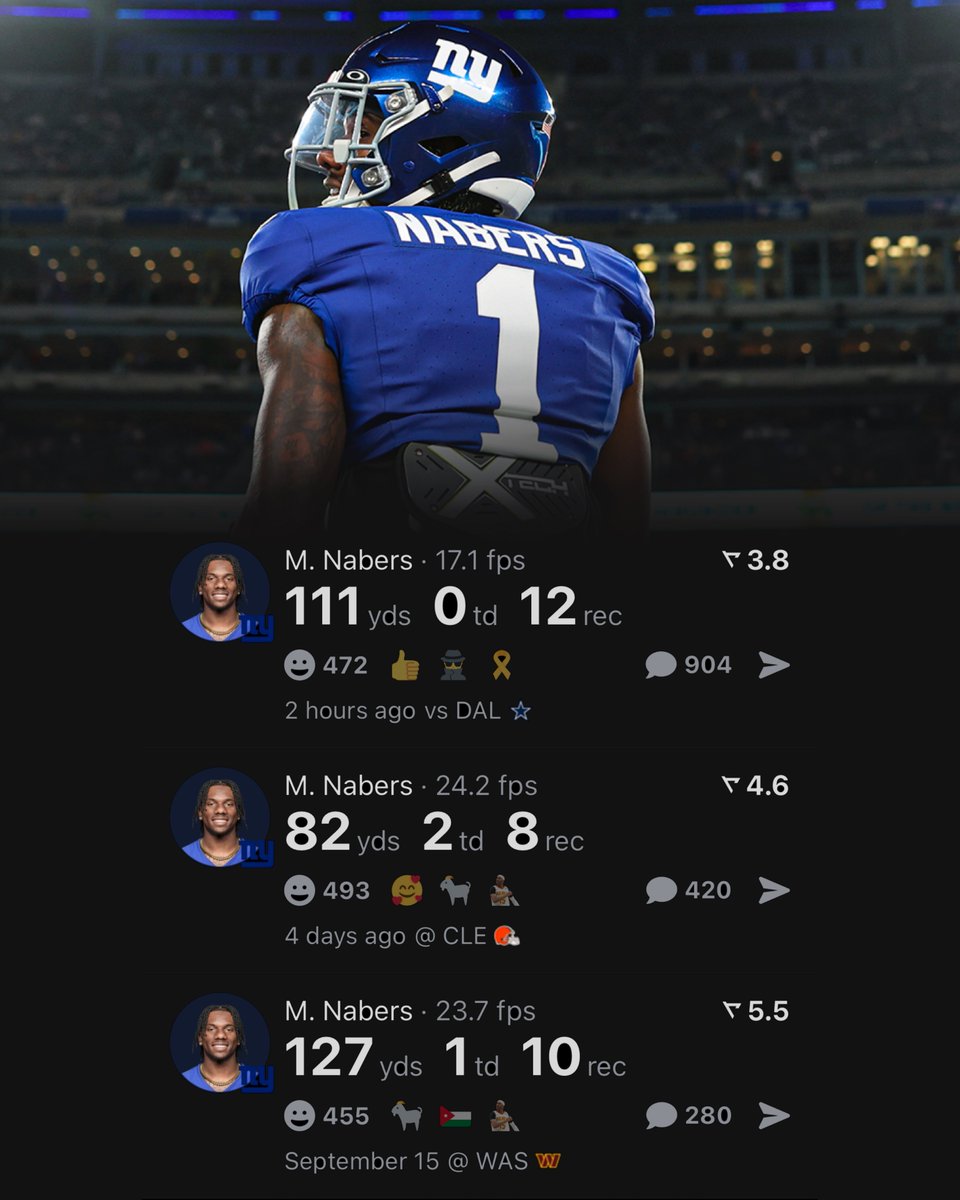 NFLonReal's tweet photo. Malik Nabers Last 3 Games:

30 Receptions
320 Yards
3 Touchdowns 

Get healthy goat. 🙏🏼🐐 https://t.co/qOcKB0Bk14