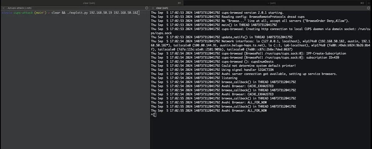 HunterMapping's tweet image. 🚨Alert🚨CVE-2024-47076/CVE-2024-47175/CVE-2024-47176/CVE-2024-47177: Multiple CUPS flaws enable Linux remote code execution
🧐Deep Dive from @evilsocket: evilsocket.net/2024/09/26/Att…
🔥PoC: github.com/RickdeJager/cu…
🔥PoC: github.com/OpenPrinting/c…
📊 2.9M+ Services are found on…