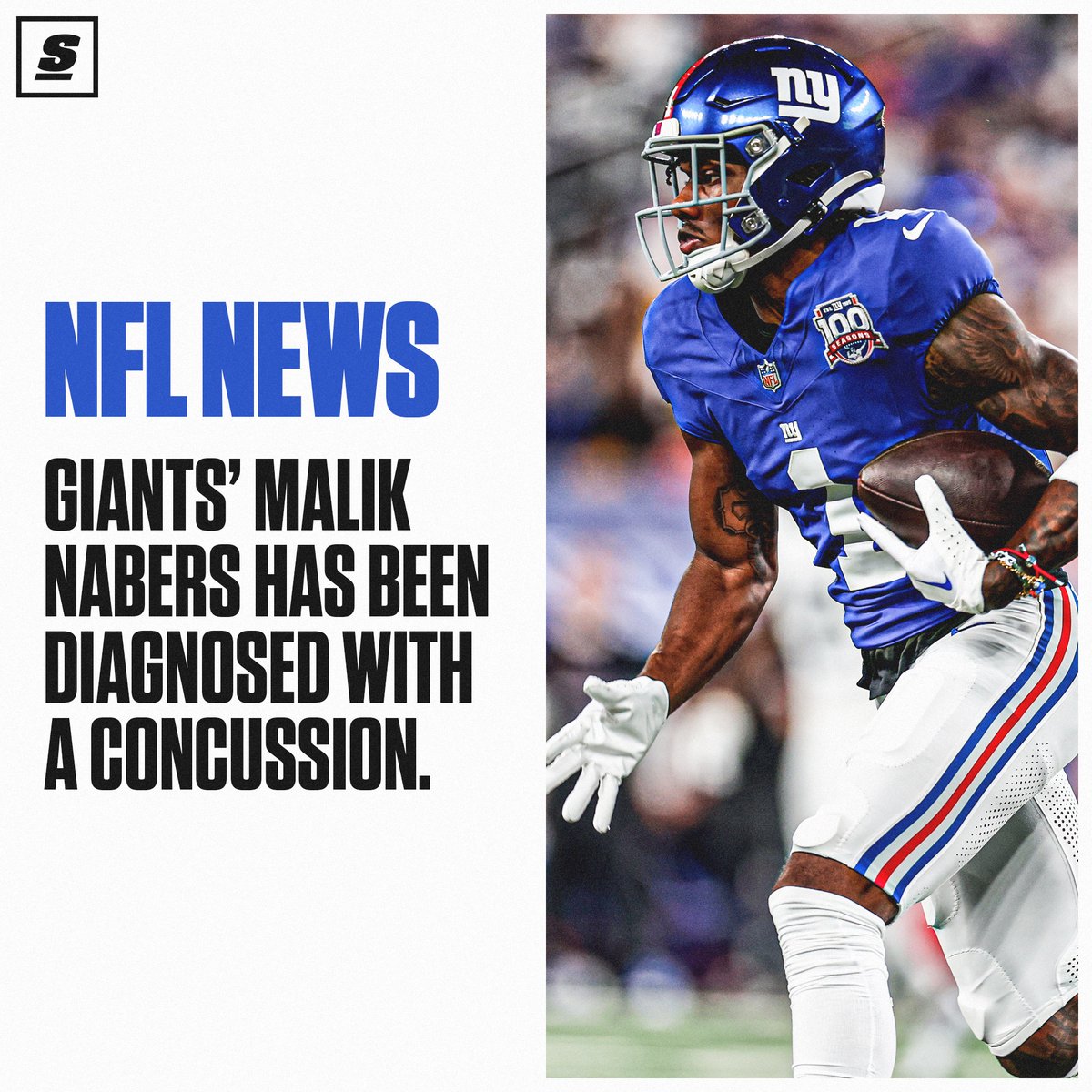 theScore's tweet photo. Prayers up for Malik Nabers. 🙏 https://t.co/aUpTT0rJDG
