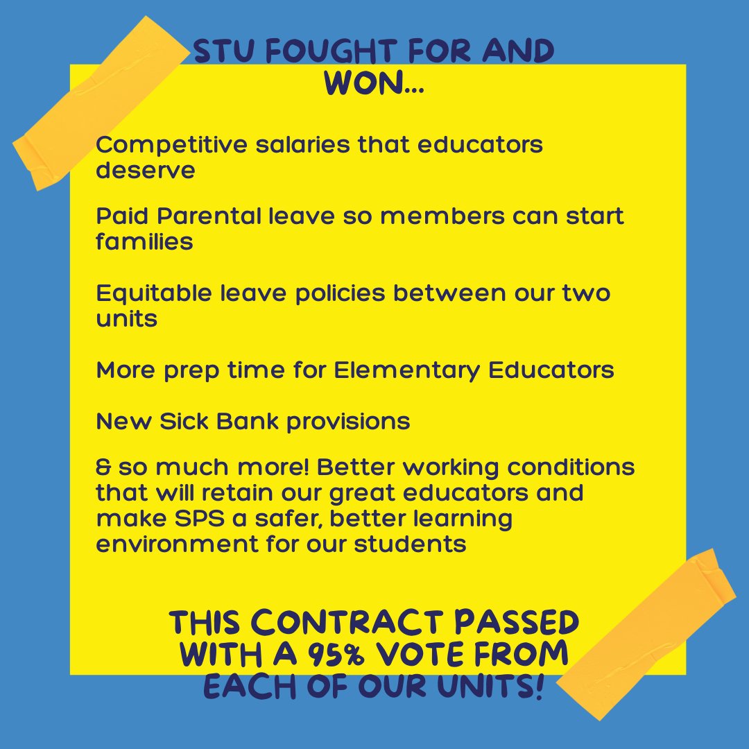 Both units ratified their new contracts at 95%!!!