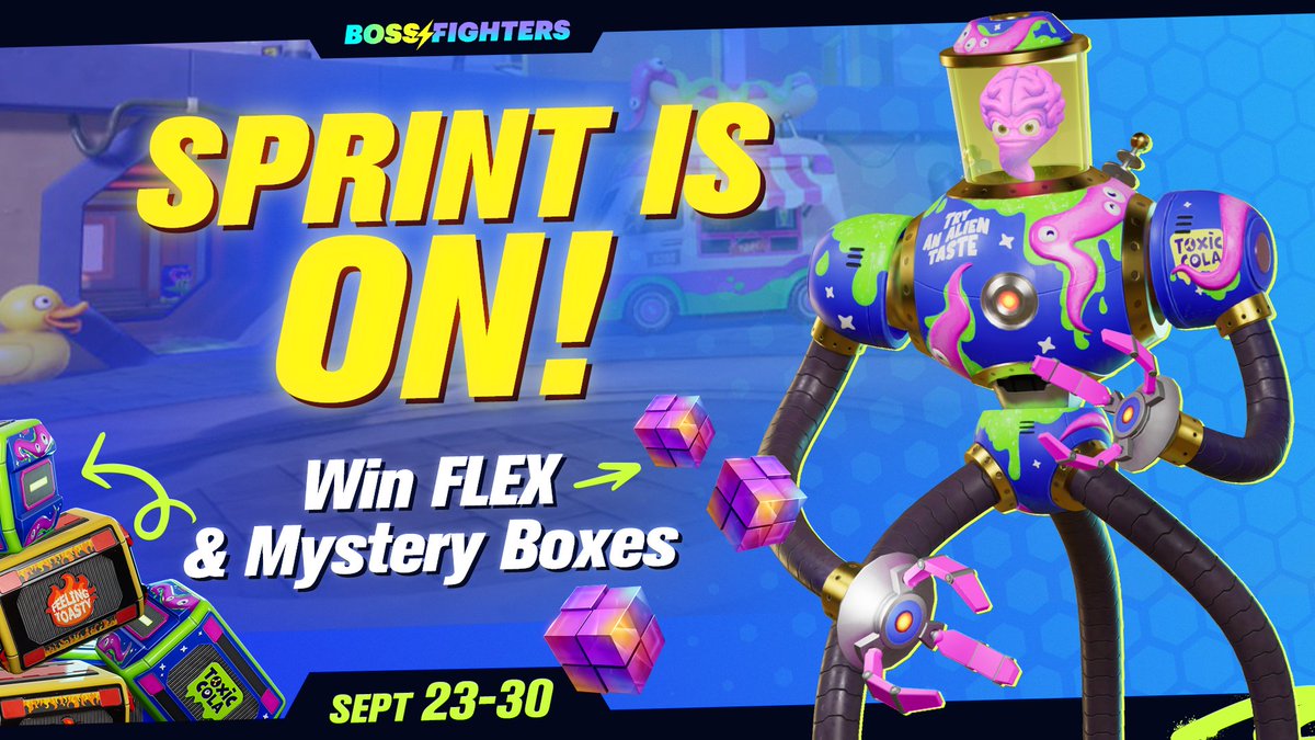OpenLoot's tweet photo. Jump in to @BossFightersX  till Sept 30th to obtain FLEX and compete for the Mythic Boss Skin and Mystery Boxes! 🎁 Plus, top 3 players with the most matches in 7 days win Mythic Skin + 2 Mystery Boxes EACH!

Details here:  https://t.co/tZ2OmemAGd https://t.co/WgwRE4RsuZ