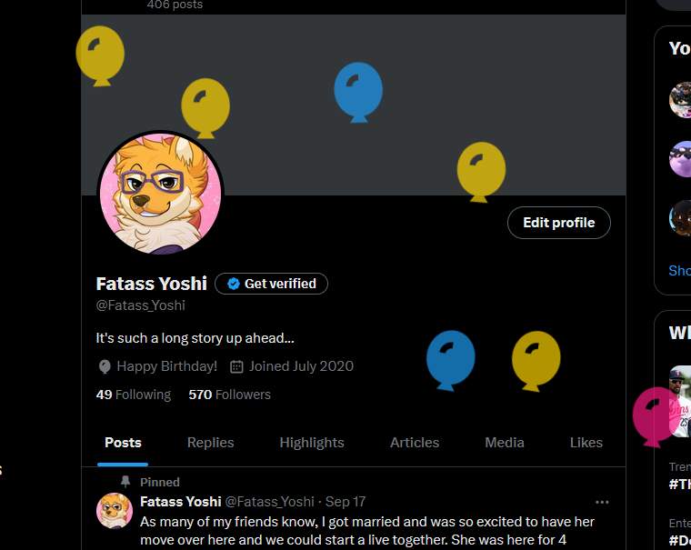 Heheh, it's my birthday. 🎂
Many thanks to all of you for the birthday wishes I've gotten already!
And for your supportive words on the last post and through discord and such. I really appreciate it... Thank you all. I don't know what my life would be like without you friends💛💛