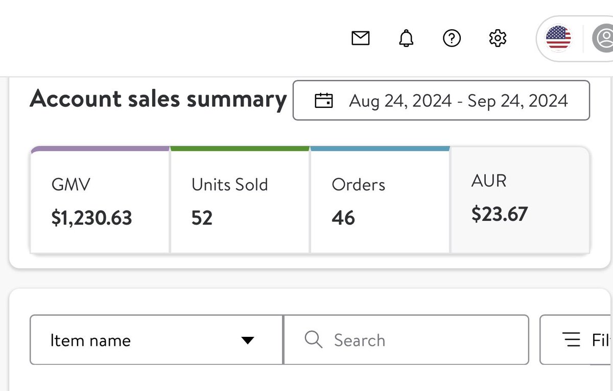 First 30 days on Walmart ✔️

I know it’s the 26th, I just forgot to get the screenshot a day ago