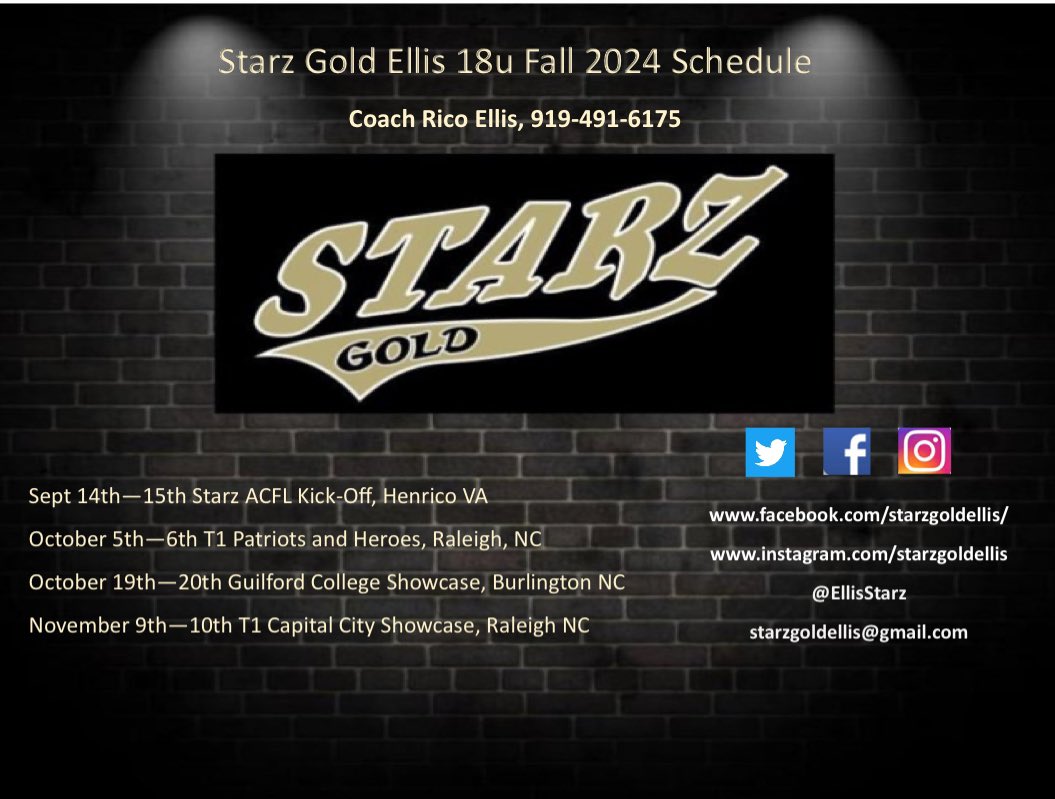 Our fall schedule 🖤💛
