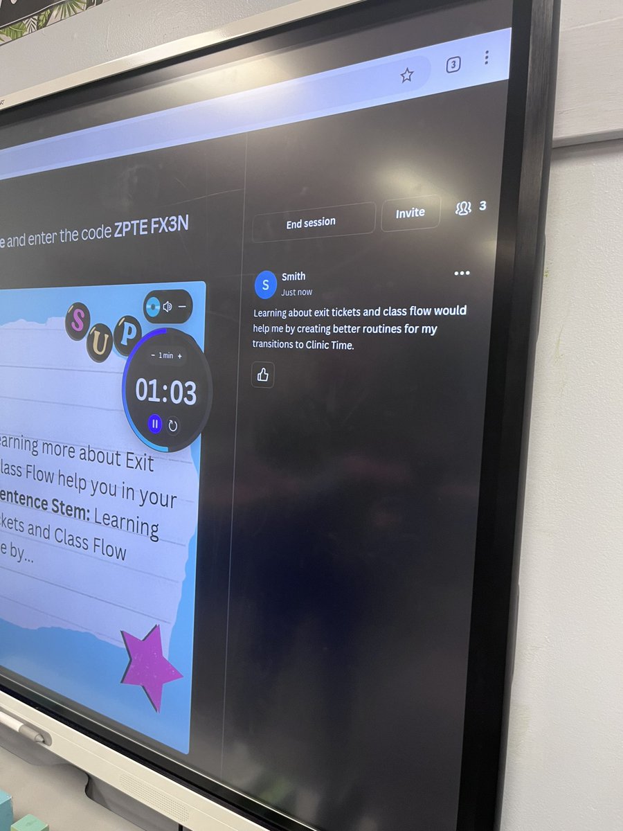 MsMaysClass's tweet image. Just wrapped up a successful exit ticket PD using @CanvaEdu live and student choice boards! 🎉 Our participants loved it! Thrilled to see such enthusiasm for innovative teaching! 🌟 #InTheWork