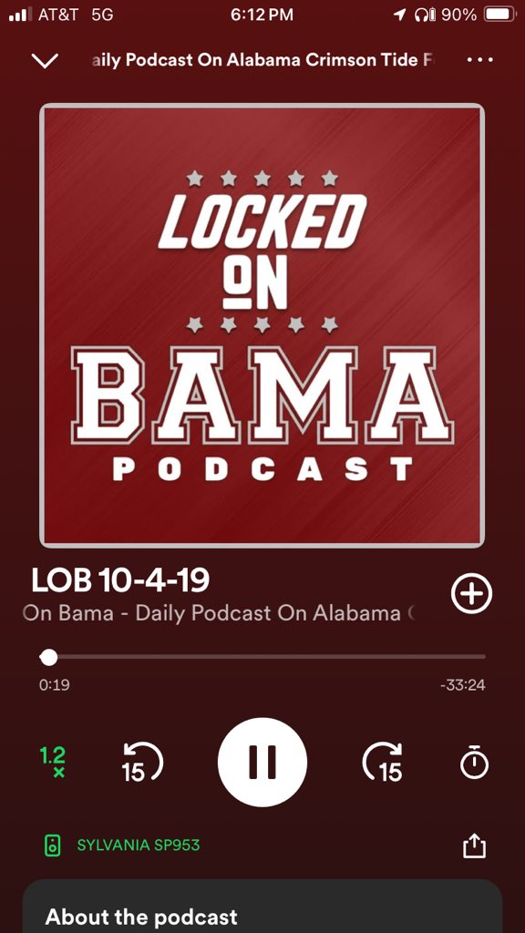 My drive to work and home every day consists of new and old episodes of @LockedonRTR it makes the two hour drives better listening about bama , definitely can’t wait to listen to it on the drive to my first game November 16