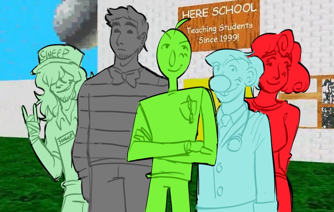 applestaticreal's tweet image. they think they the shit lol #BaldisBasics #BaldisBasicsplus