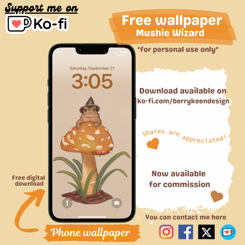 Vulpesune's tweet photo. Free Phone wall paper for mushroom/toad lovers!
I will be watching over the garden wall again.
(personal use only pls) 

I could not wait until October :p he's too cute
Link below:
https://t.co/ajNuj2nxmD

#freewallpaper https://t.co/T0RvyokEah