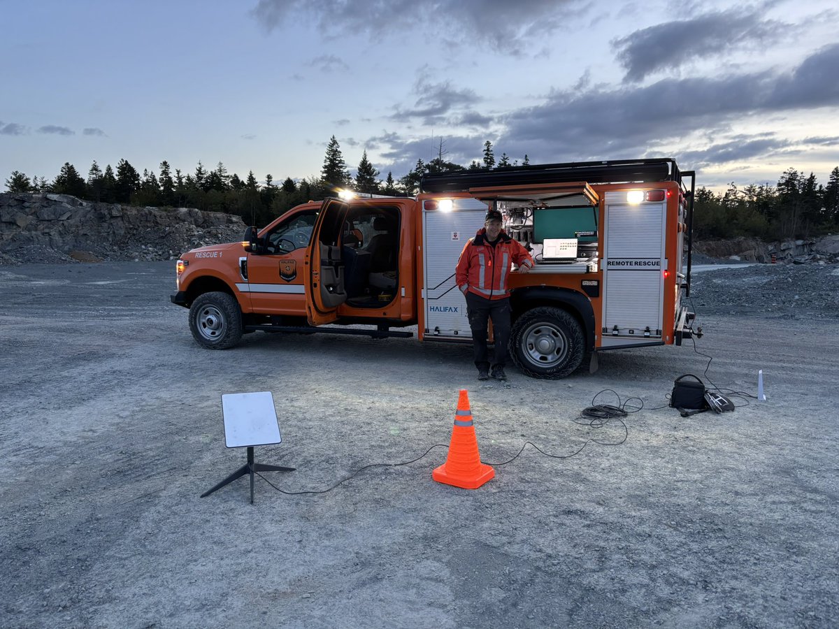 HalifaxSAR's tweet photo. Our RPAS crew took steps to integrate RPAS with our Starlink satellite system. During searches, video can be sent to reviewers for additional screening. During civil emergencies, they can stream video of impacted sites to emergency managers at the EOC, allowing real-time access to field conditions.