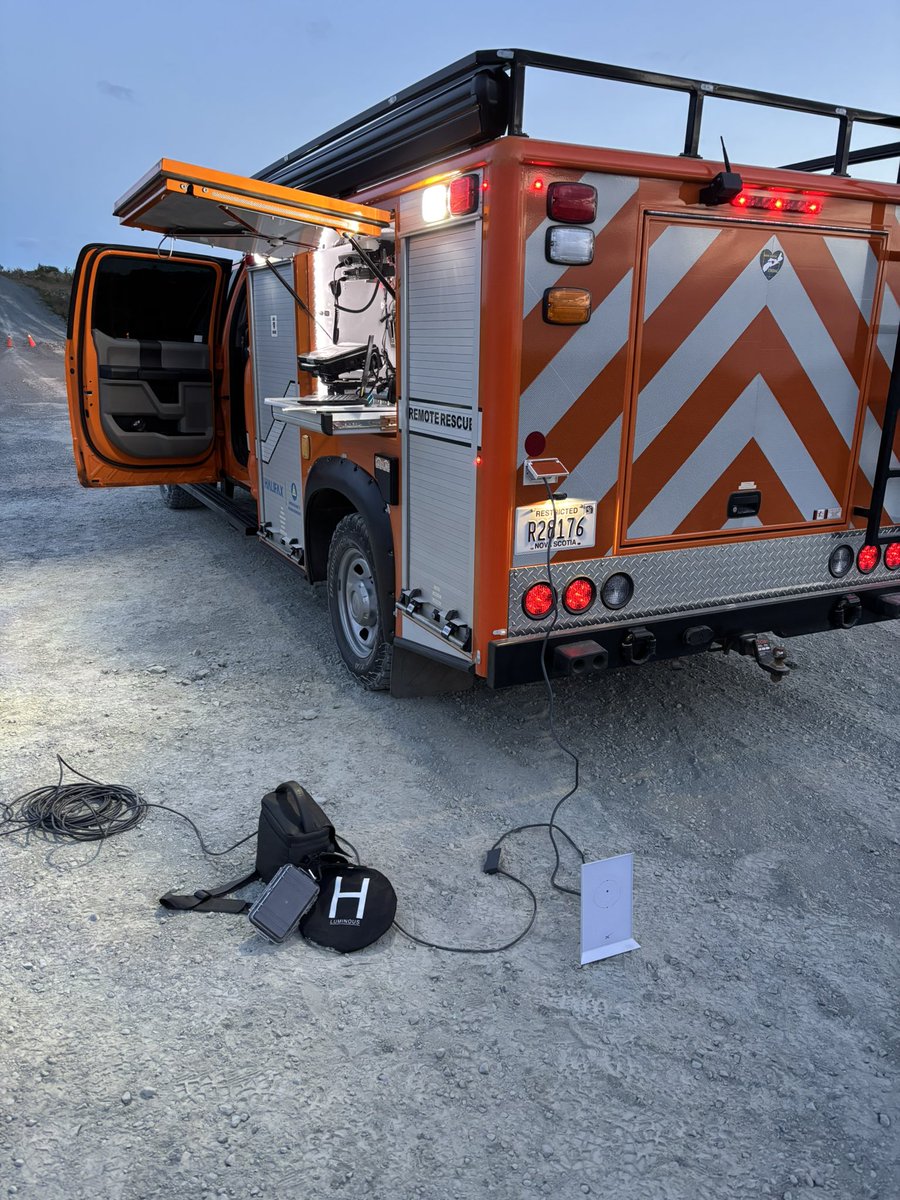 HalifaxSAR's tweet photo. Our RPAS crew took steps to integrate RPAS with our Starlink satellite system. During searches, video can be sent to reviewers for additional screening. During civil emergencies, they can stream video of impacted sites to emergency managers at the EOC, allowing real-time access to field conditions.