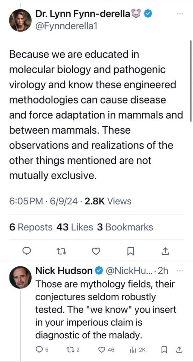 carl_jurassic's tweet image. In #ProjectPanda world, molecular biology and pathogenic virology are “mythology fields.” 

haha 

@Fynnderella1