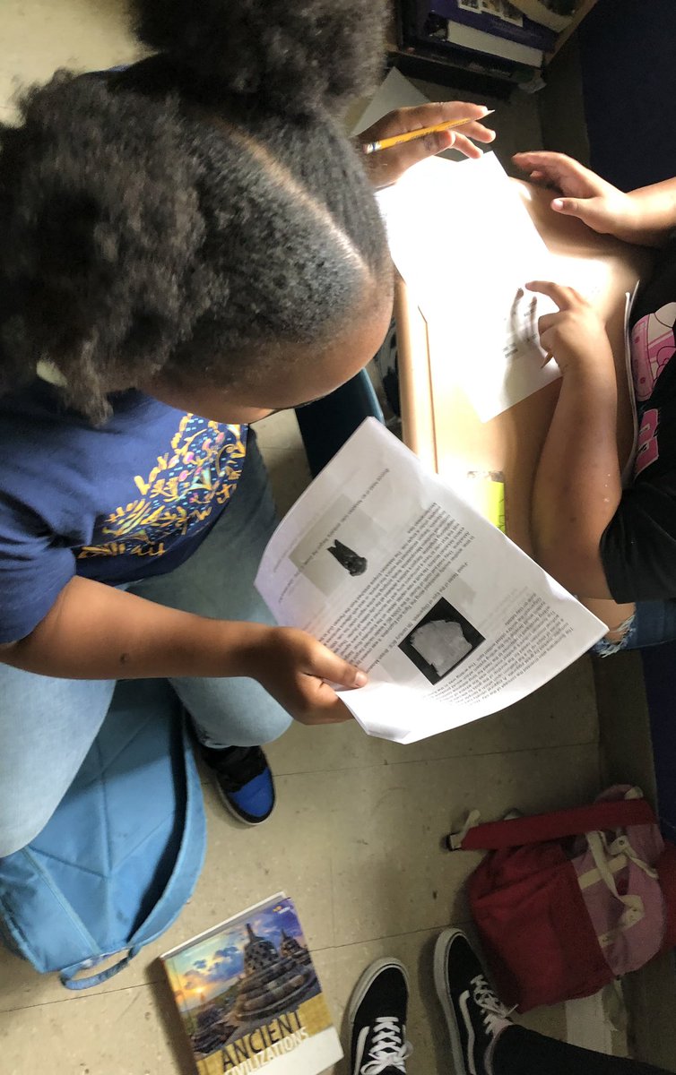 ScienceBrandt's tweet photo. Ss working on a Mesopotamia escape room in Mr. Kendrick’s 6th grade social studies class. Loved seeing the Ss engagement!! @VineMSKnox https://t.co/YDWVJO6ZEB
