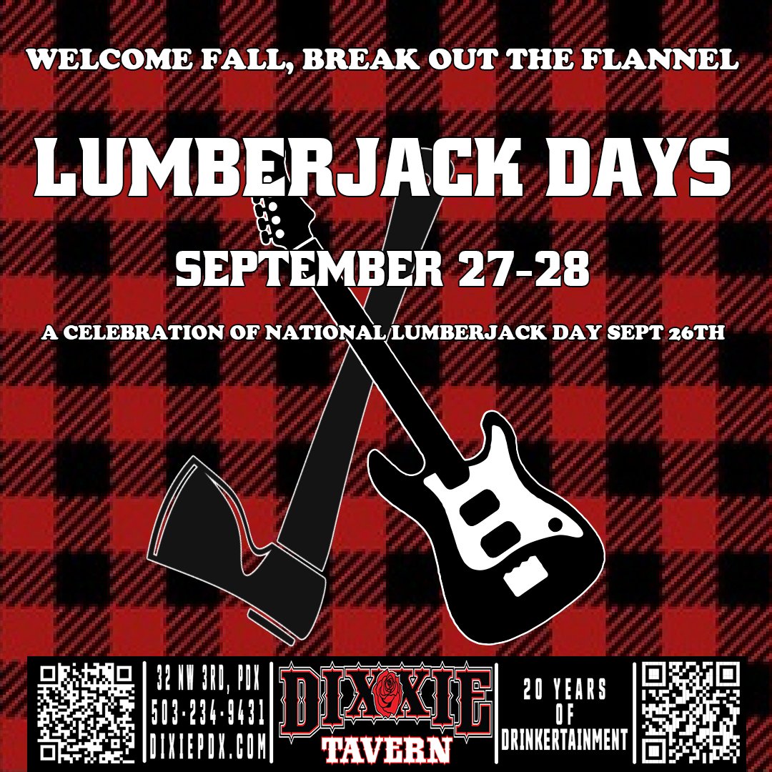 Fall into style with us this weekend! It's time to rock your plaid for National Lumberjack Day and embrace the spirit of fall. Bonus points for nighttime festivity-goers - your plaid is your free pass! Time to celebrate. 🍁🎉