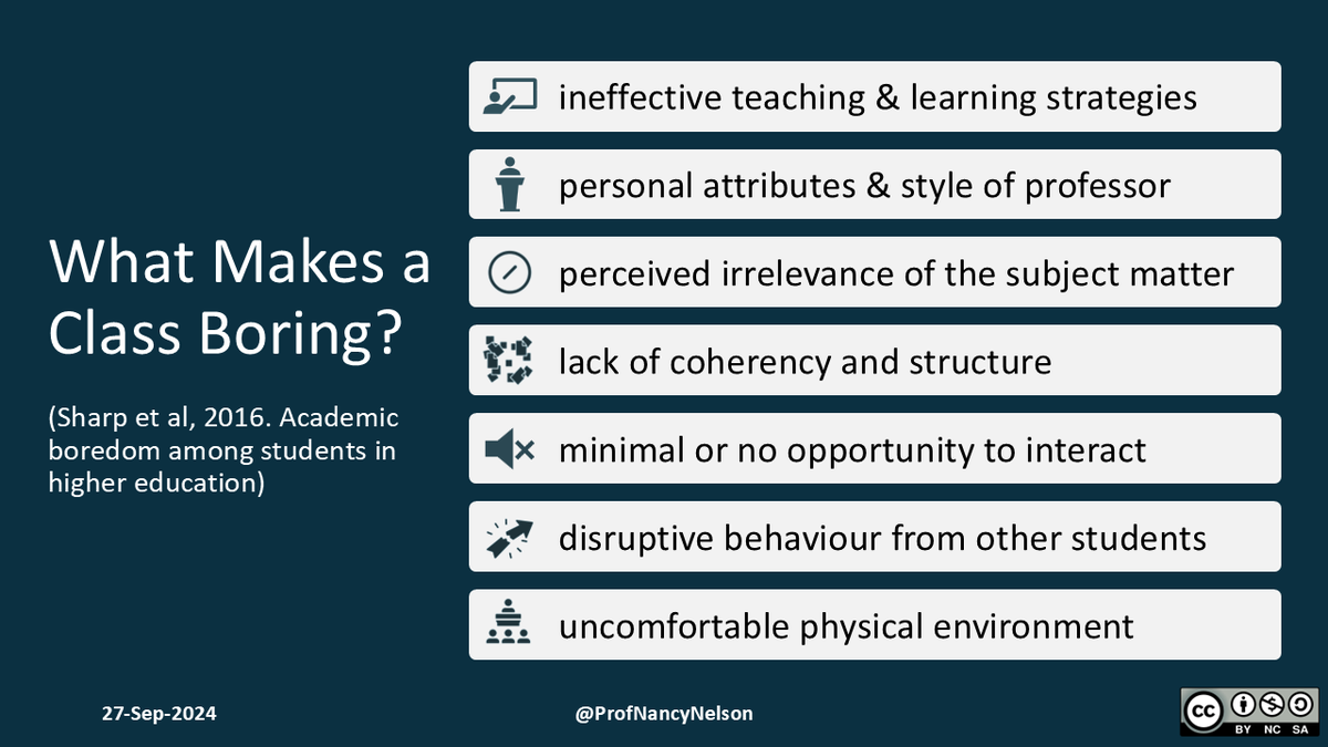 Are your classes “coma-inducing”? Here are some of the things that students report are the key contributors …