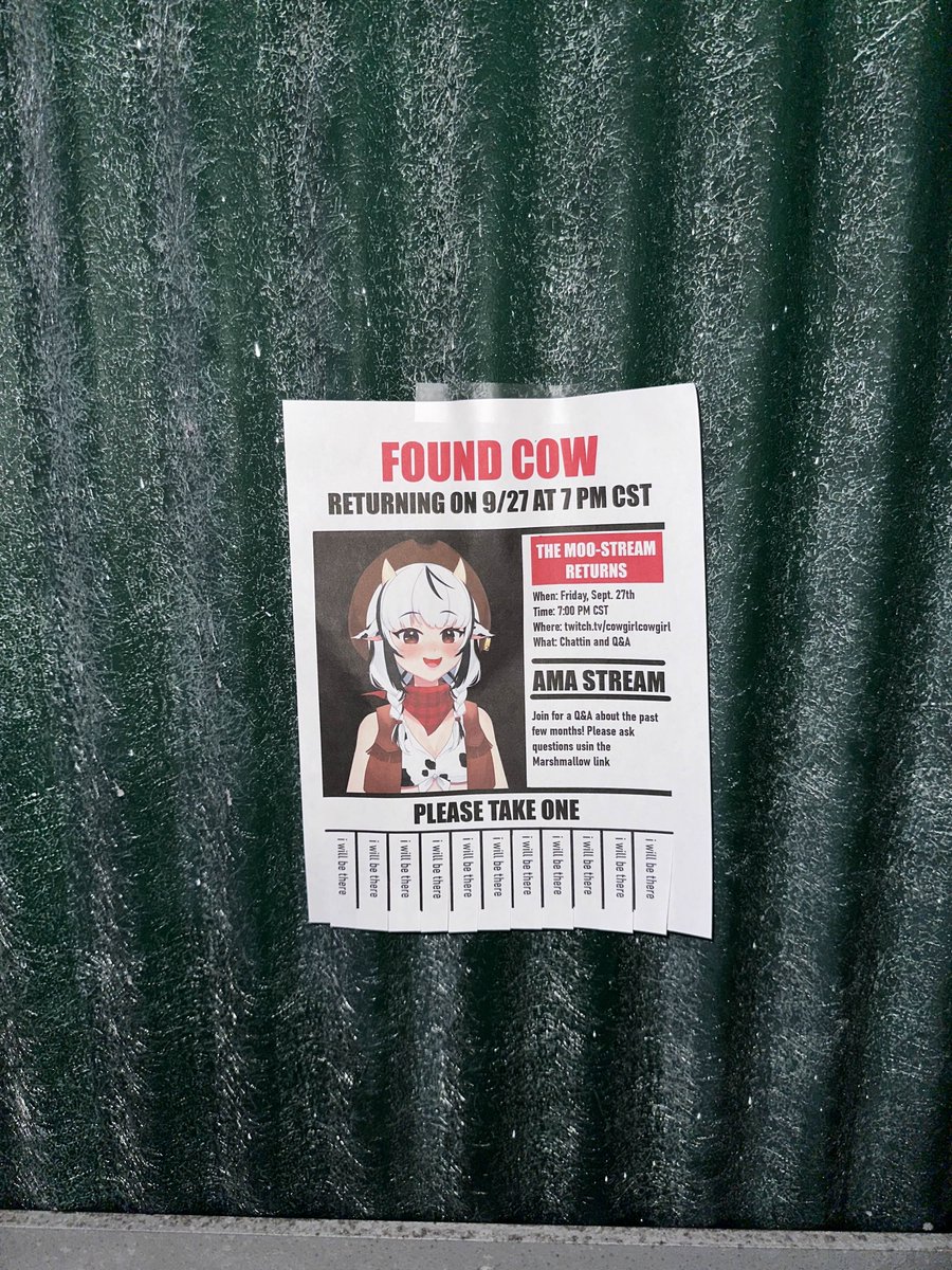 MetroDweller78's tweet photo. Happened to past by this poster while on my way home from mercenary work, are the rumors really true? I better confirm this on the 27th. #moostreamreturns https://t.co/jTjFXNQDK0