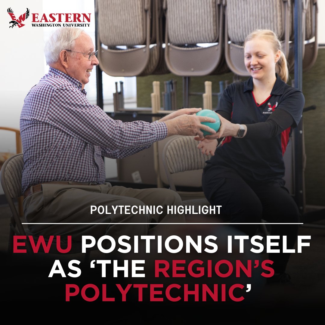 EWUEagles's tweet photo. EWU is now the region's polytechnic! 🙌Focusing on hands-on learning &amp; career prep to empower our students &amp; communities. Read more on InsideEWU: https://t.co/KENb5tRGBI #EWUIsPolytech https://t.co/pJrHBbwrLO
