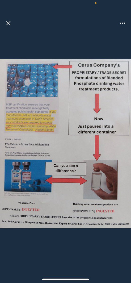 TruthStreamSh0w's tweet image. Is there a link between #carus, our water supply and the crap growing in our bodies creating blood clots ? A whistleblower found 1.2 TRILLION DOLLAR USA Spending award to Carus in April of 2020, right when these "vaccine" contracts were being awarded. Also found were Pfizer and