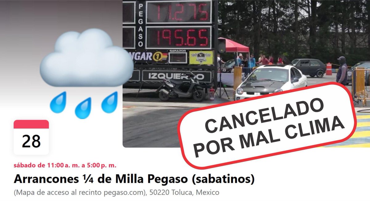 Aviso importante:
Queda CANCELADA nuestra fecha de este sábado 28 de septiembre por lluvias !  😢🌧
Nueva fecha por anunciar próximamente.