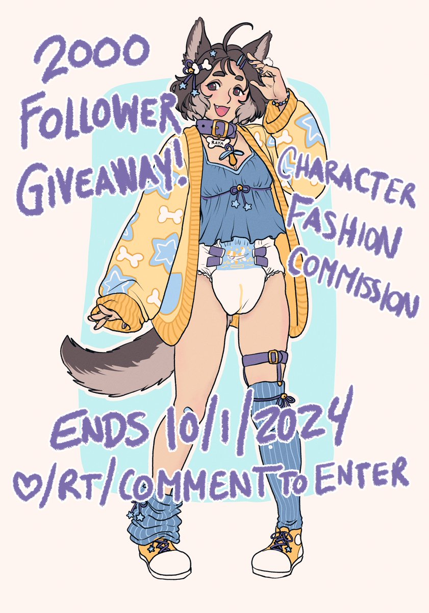 finally doing a 2000 follower giveaway! let me design a (padded) outfit for you! 3 entries--like, RT, and comment with the character you'd like to dress up!

i'll open up commissions shortly as well (if you happen to win and already got one i'll just refund it lol)