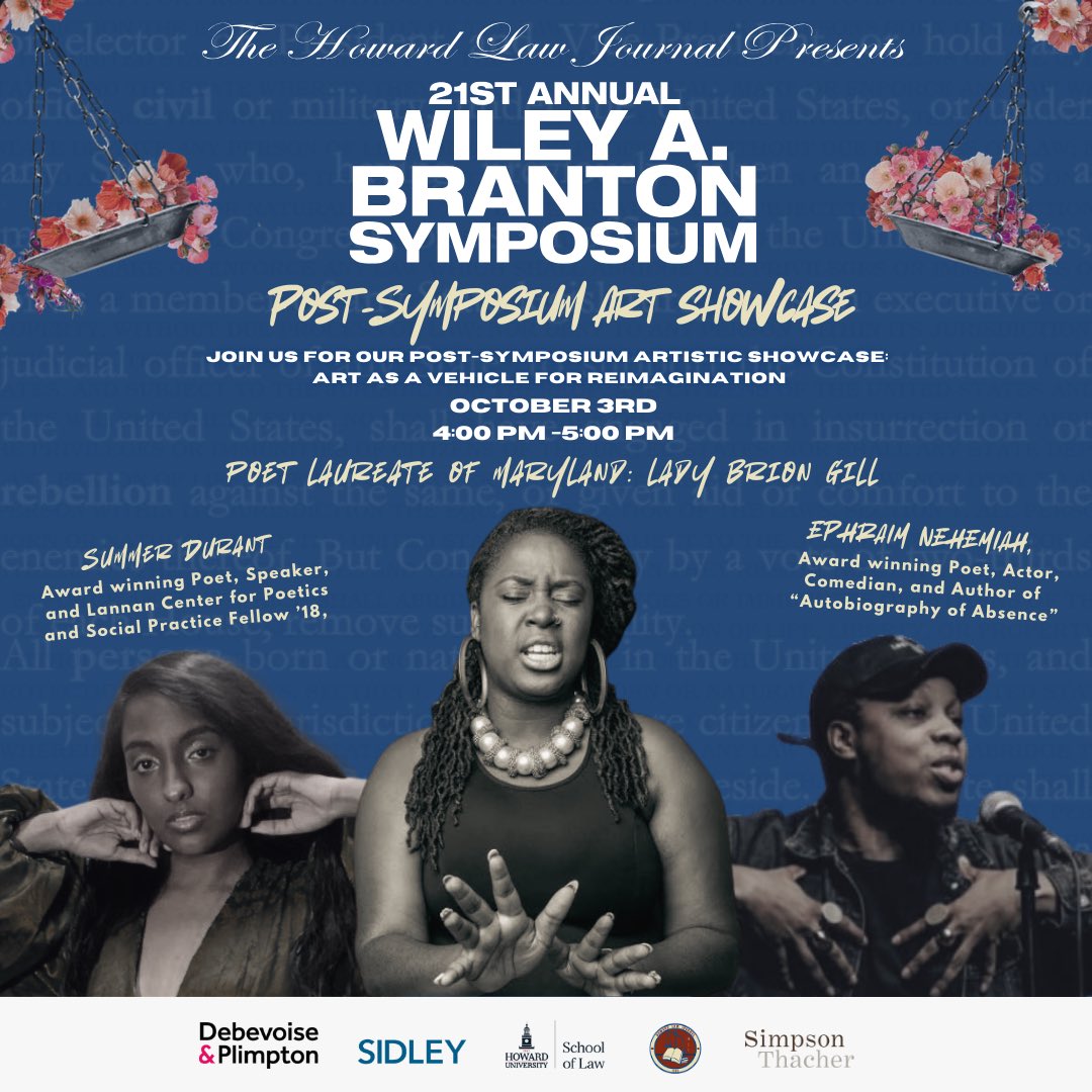 ⏳ T-Minus 7 days until #BrantonWeek2024! Get ready for a deep dive into the 14th Amendment with thought leaders shaping the future of law and justice. Don’t forget to come to the post-symposium art showcase, where we explore art as a tool for social justice.🗓️ October 1-3, 2024.