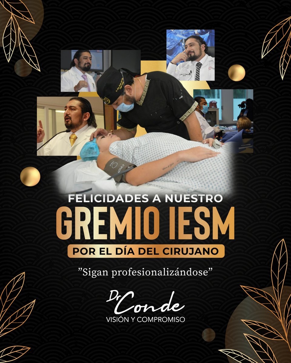 Hoy, en el Día del Cirujano, quiero felicitar a todo el gremio IESM por su arduo trabajo y dedicación. Ser cirujano no es solo una profesión, es una vocación que exige un esfuerzo constante para mejorar, innovar y brindar siempre lo mejor a cada uno de nuestros pacientes.🥼👏🏻
