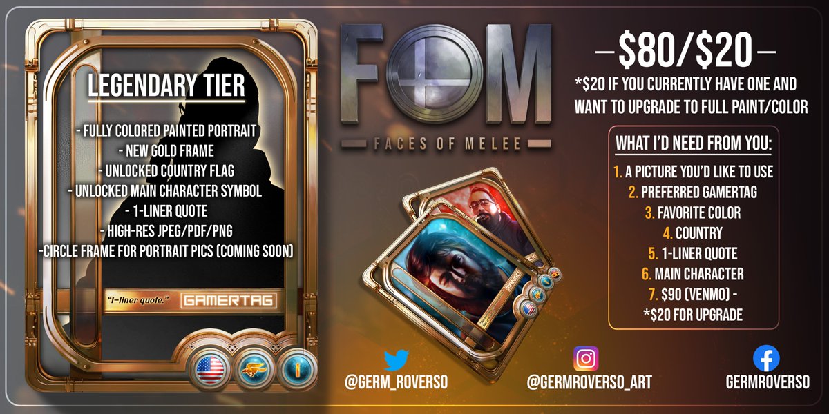 Germ_Roverso's tweet photo. Legendary FOM #4! OG #5 back in 2019. The man, the myth, the legend, 1/2 of 4-leaf Mango and "Mango's friend"/emotional caretaker...LUCKY! @Legend0fLucky
------  
$80 for new Legendary portrait 
$20 for upgrade 
Details on next pic 
DM For info https://t.co/BKrYbXwqxq