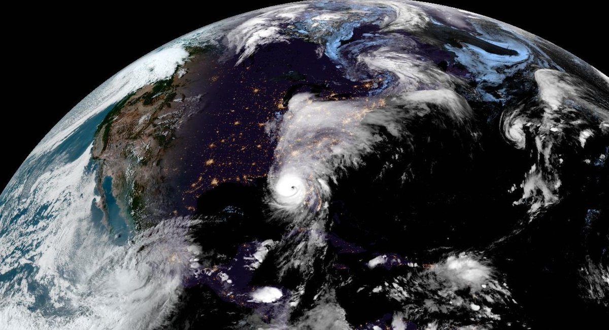 Incredible view from the GOES spacecraft tonight.