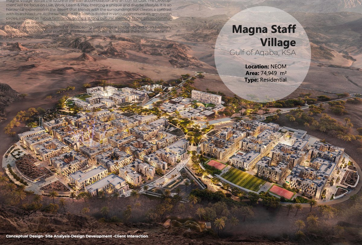 Saudfromabove's tweet photo. Update🚨: Recent employee village proposal designs for Magna region! The will be close to #jaumur and #elanan . It will also be nearly 27km from the line. 👏
Note: No contracts have been signed yet regarding the construction of this village. https://t.co/Ui3e5bUKU8