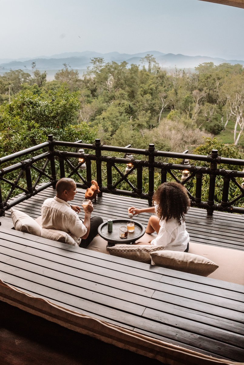 FSThailand's tweet image. A 'breakfast with a view' from the comforts of your private deck with your loved one by your side - luxury #glamping at its finest. #wakeupwithfs through the link in the bio. #fstentedcamp #offthegridwithfs