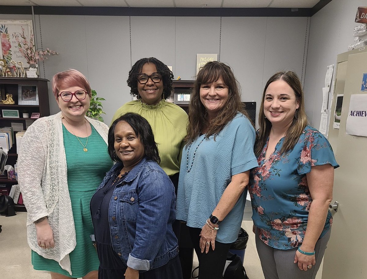 SPEDjmcss's tweet photo. Today, we pay tribute to Mrs. Amy DeArmitt, a true HERO who touched countless lives through her work as a diagnostician in our Special Services department. She passed away on September 21st surrounded by her precious family. Our department decided to wear blue and  green in honor of the brightness she exhibited daily. She loved wearing bright colors and putting smiles on everyone’s face! Although she is no longer with us, her light will forever shine brightly in our hearts and inspire us to be better, kinder, and more compassionate educators!!  💚💙🩵💚