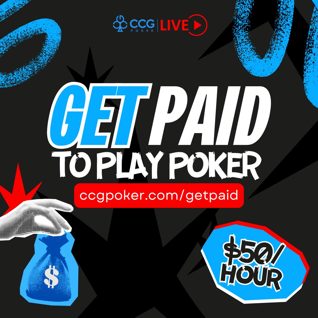 CCGpoker's tweet image. Get Paid to Play at CCG poker 💸💸💸 this weekend!
⭕️ Earn $50 from 2pm to 4pm on Friday
⭕️ Earn $50 from 2pm to 4pm on Saturday
⭕️ Earn $50 from 12pm to 2pm on Sunday
⭕️ Bonus $100 Button draw every day on the 1st table
#ccgpoker #cashisking #pokerpromo