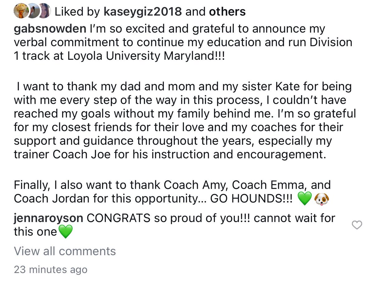 Congratulations to our centerback <a href="/GabSnow2025/">Gabrielle Snowden</a> on her commitment to Loyola University for Track and Field!! 💚⚽️💙 #familyon3 <a href="/nlowe11/">Nick Lowe</a> <a href="/BrandonGouldHS/">Brandon Gould</a> <a href="/APPSportsDesk/">APPSportsDesk</a>