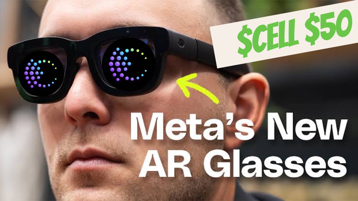 CryptoSabio's tweet photo. I Just tried on Meta’s new Orion glasses, the Mfkers only show the $CELL price going up to $50 USD per coin
🚀👀 Guess @cellframenet future’s looking bullish! 📈
#HODL #CryptoVisions #Cellframe #MetaGlitchOrGenius #Meta #AR #VR #IoT #MetaConnect2024 #Orion #BTC $ADA $SOL $XRP $QNT $PEPE $ALGO $HBAR $CRYPTO