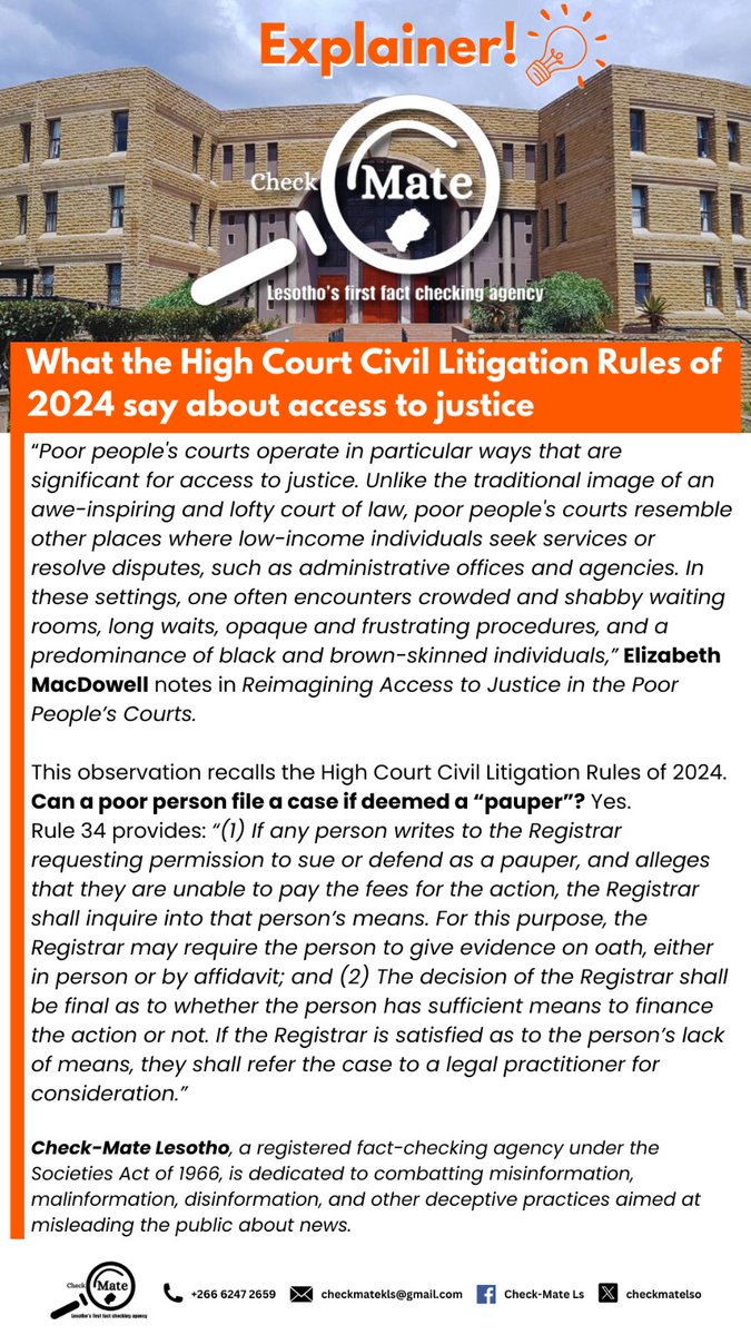 checkmatelso's tweet photo. Access to justice is of outmost importance! ⚖️ What you need to know about your rights #FactsMatter https://t.co/lAqhBj3wLm