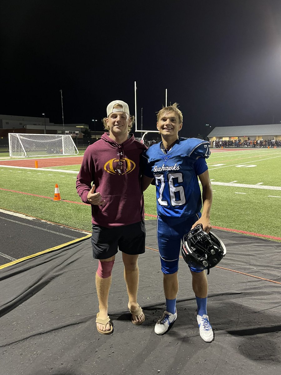 blake_wallace12's tweet photo. Another great day 56-0 Win
8/8 xp and 4 tb, 4 other <20
Love hanging with Salisbury Kicker @KollinSamaha at SU or Decatur!
@coachjcoleman @decatur_fb 
@coachblack410 @CoachCroteau24 
@CoachDisbennett @slwood4 
@Chris_Sailer @CSKRECRUITING https://t.co/NGkHvq4KnO